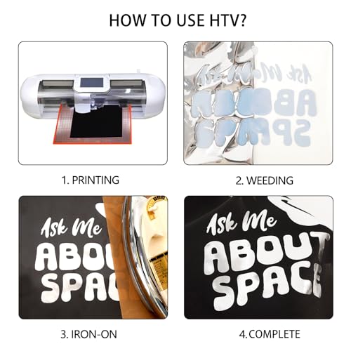 Image of FUNKAKA Heat Transfer Vinyl Soft Silver HTV Rolls, 12 inch x 9ft