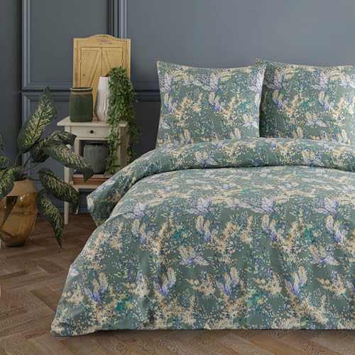 Buymax Bettwäsche 200x220 cm – Bettwäsche Set 3-teilig 200 x 220 cm, Renforcé 100% Baumwolle, Bettbezug mit 2 Kissenbezügen 80x80 cm… – Ansicht 1