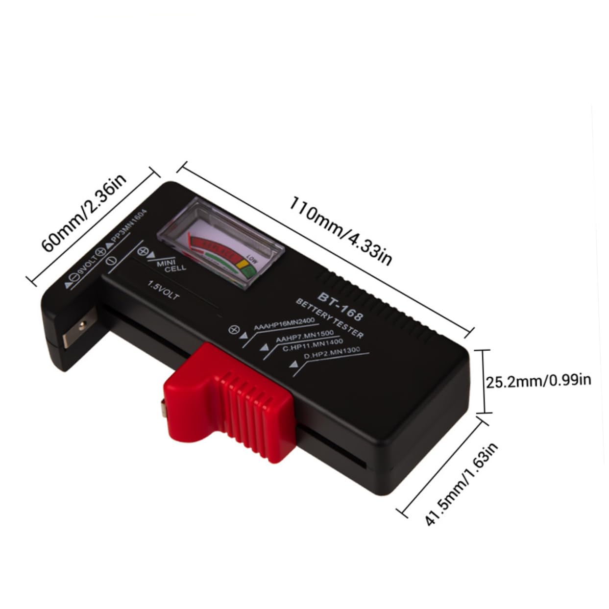 Hemobllo 2 Sets Batterietester-kit Aa Aaa 9 V Tragbarer Volt-checker Lcd Für Batteriekapazitätstest Digitaler Batterie-checker Für 1 5 V 9 V Wiederaufladbare Batterien 4 Stück * 2