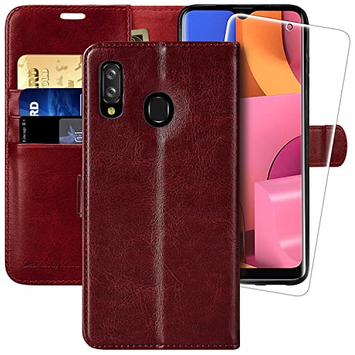 Galaxy A20 Wallet Case/Galaxy A30 Wallet Case, 6.4 inch,MONASAY [Included Screen Protector] Flip Folio Leather Cell Phone Cover with Credit Card Holder for Samsung Galaxy A20/A30
