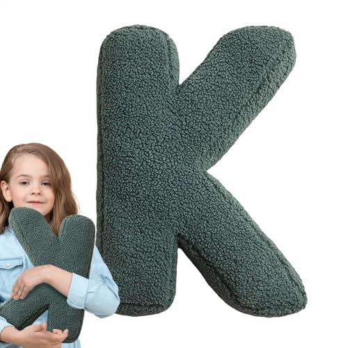 Cojín con letras inglesas del alfabeto con inicial de la A a la Z, almohada para abrazar, cojín de felpa con letra inglesa para niños, amigos y familiares