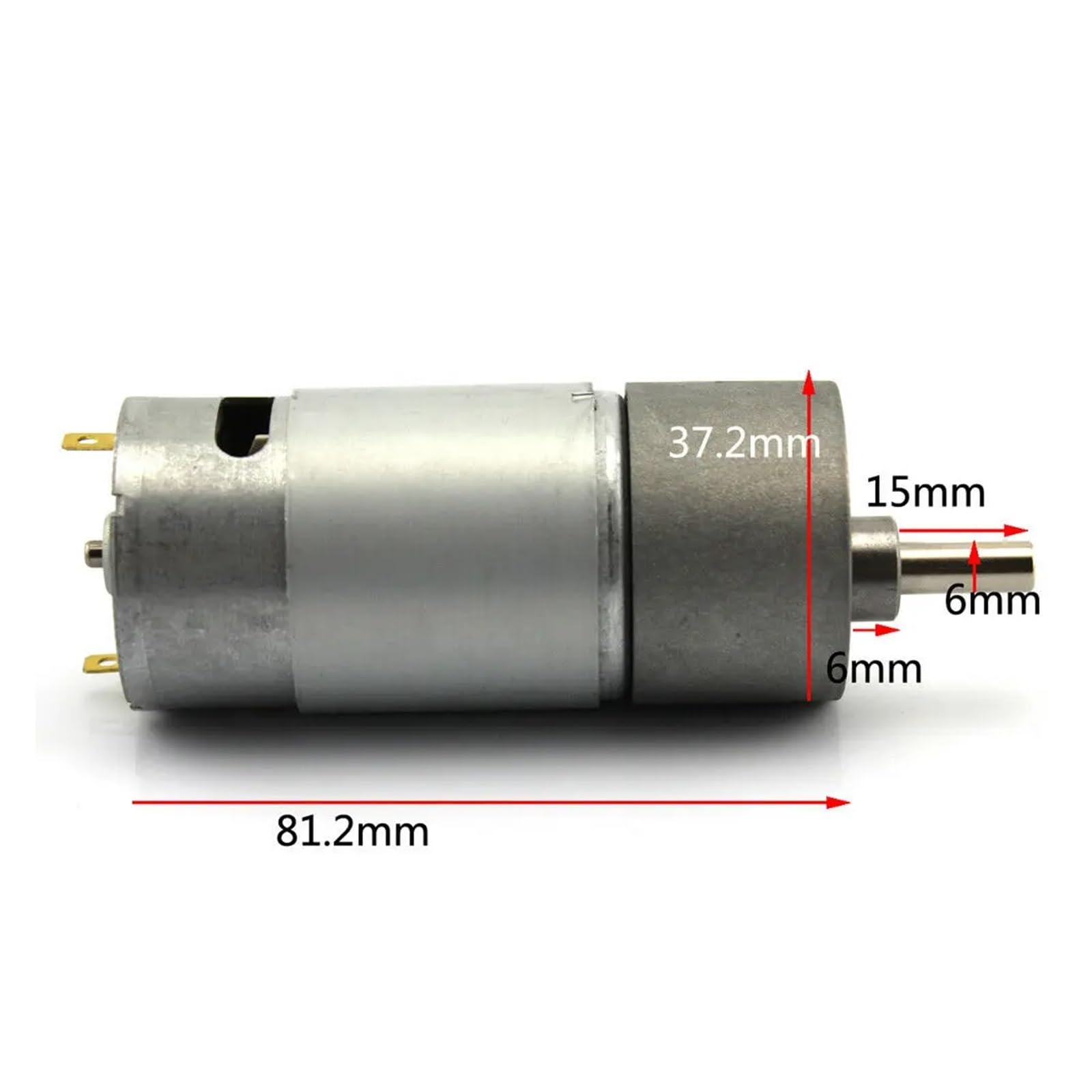 1 Stück 550 Untersetzungsmotor DC 12 V 180 U/min Hohes Drehmoment 27 kg.cm 37 GB Getriebe Getriebemotor D-Achse Mikromotor