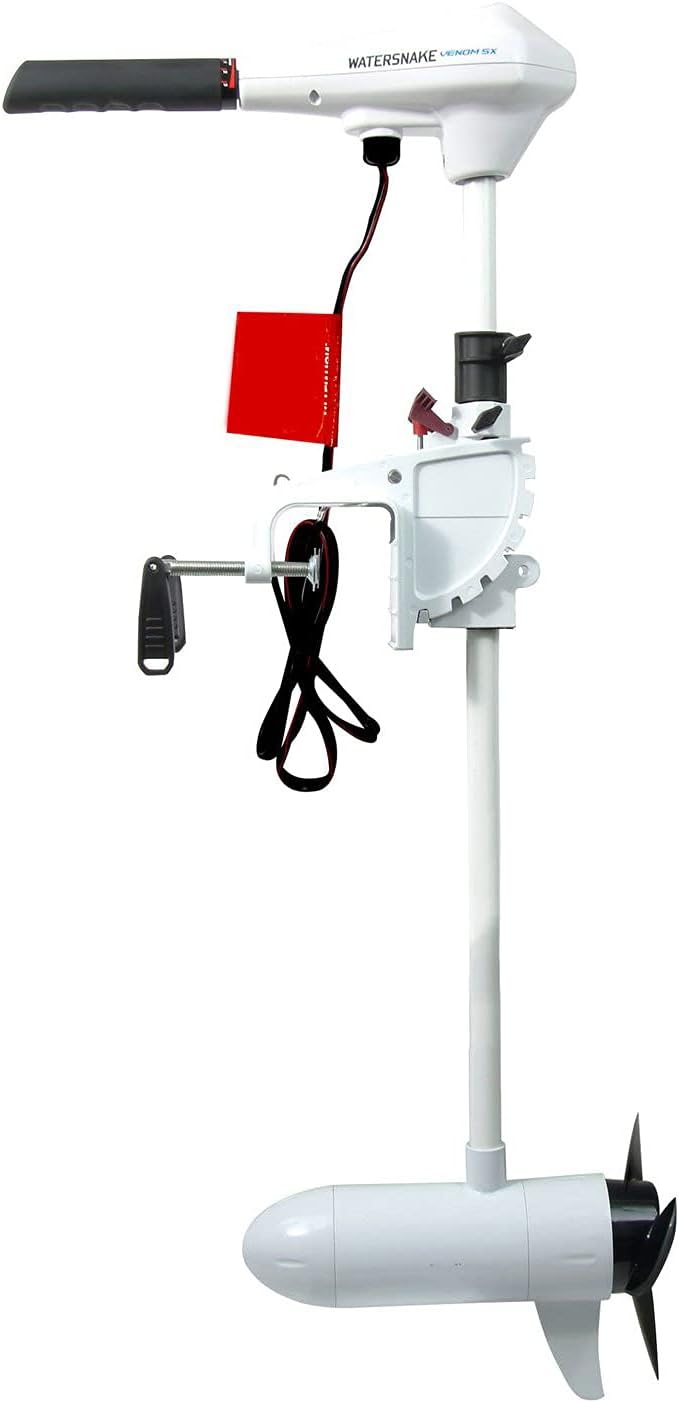 Kapaini Stores Saltwater Venom SX Transom Mount Electric Motor Long Shaft 55lb.