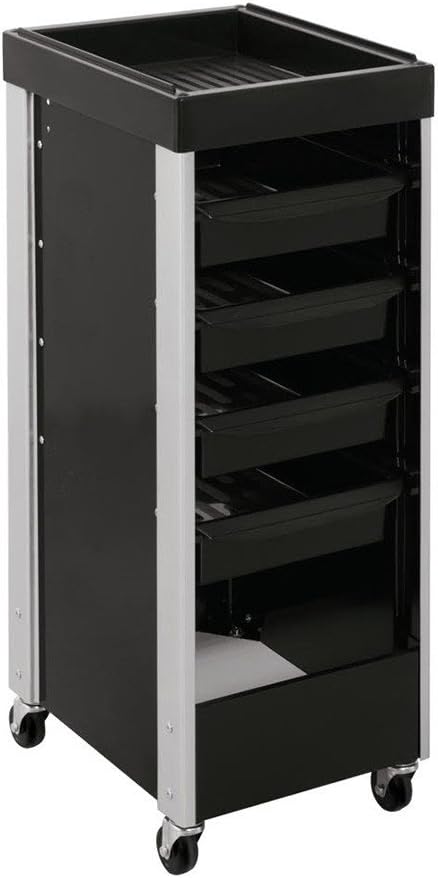 Aegean Salon Decor Rolling Salon Spa Trolley Cart Storage 998 Black