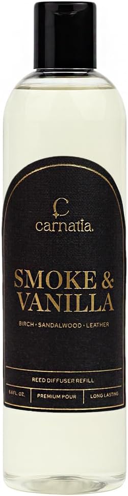 Carnatia Smoke & Vanilla Reed Diffuser Refill Oil, 6.8 oz