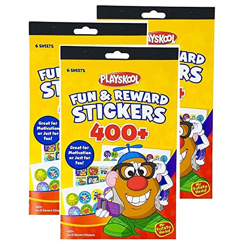 Bek Brands Fun & Reward Stickers Booklet for Motivation, Great for Teachers and Parents - 6 Sheets, 400+ Stickers (3 Pack)