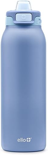 Miniatura 17 de Ello - Botella de agua Pop & Fill, acero inoxidable, tecnología llenado rápido, metal con aislamiento al vacío de doble pared, tapa antifugas, sin