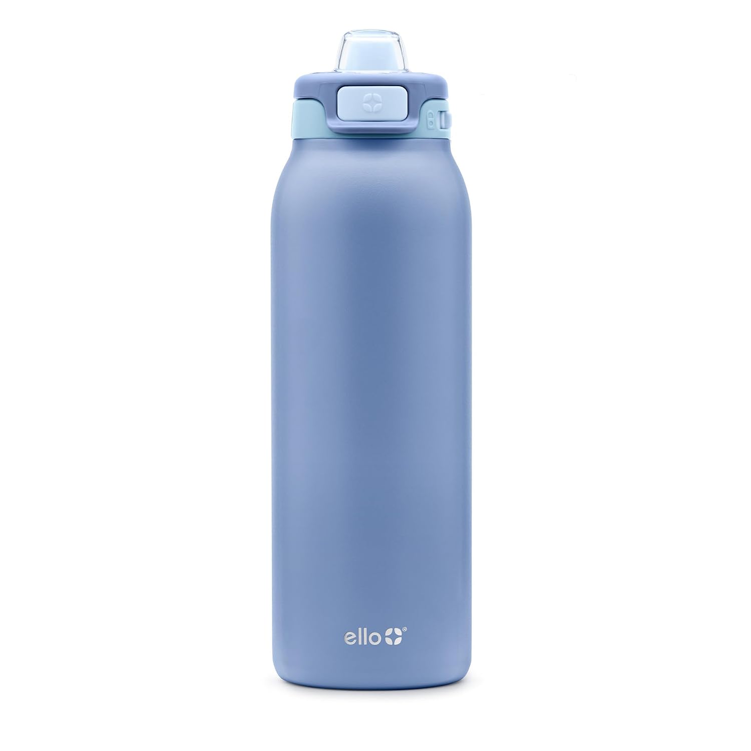 Ello Pop & Fill 32oz Stainless Steel Water Bottle with QuickFill Technology, Double Walled and Vacuum Insulated Metal, Lea...