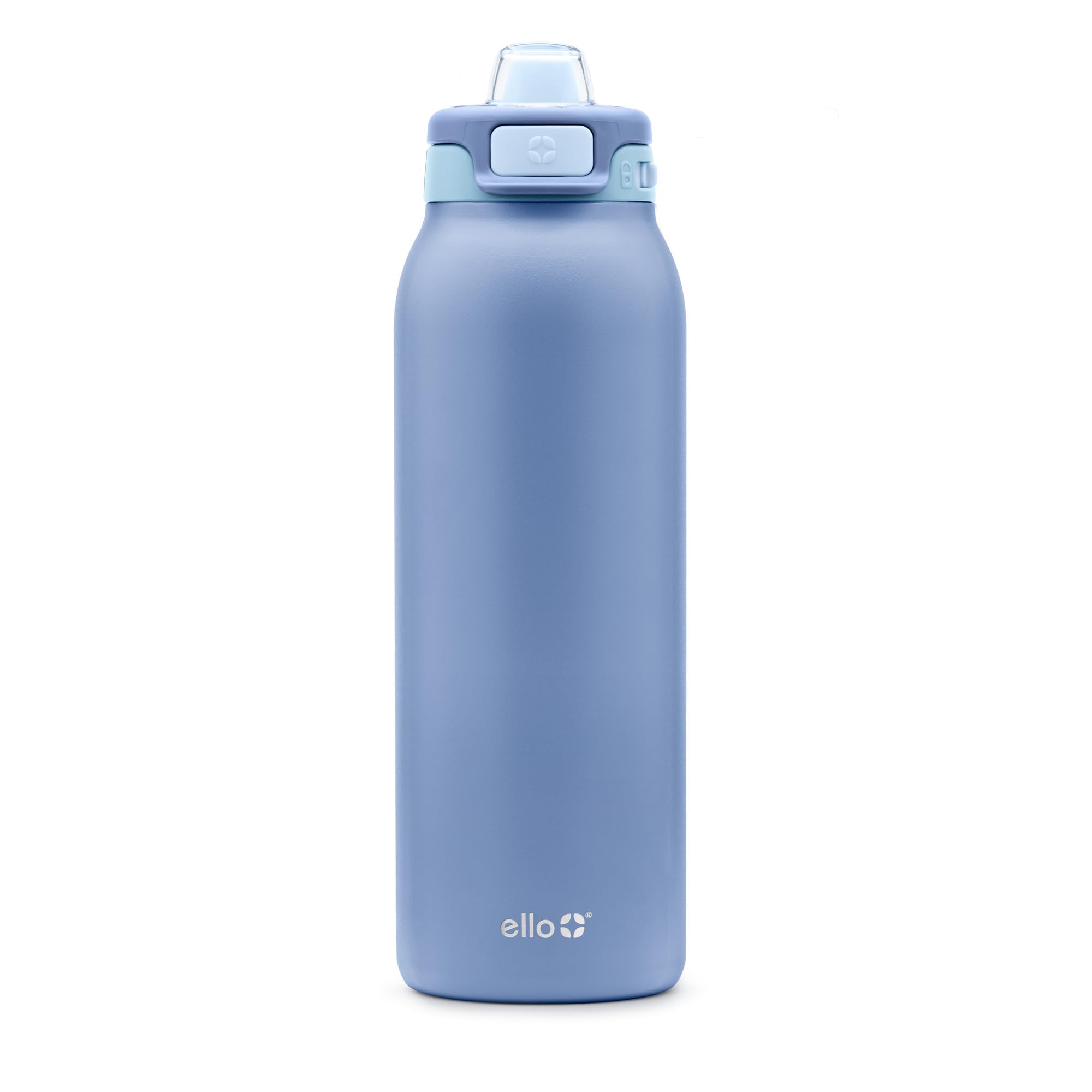 Ello Raincloud Pop & Fill 32Oz Stainless Steel Water Bottle With Quick Fill Technology, Double Walled And Vacuum Insulated Metal, Leak Proof Locking Lid, Sip And Chug, Reusable, Bpa Free,