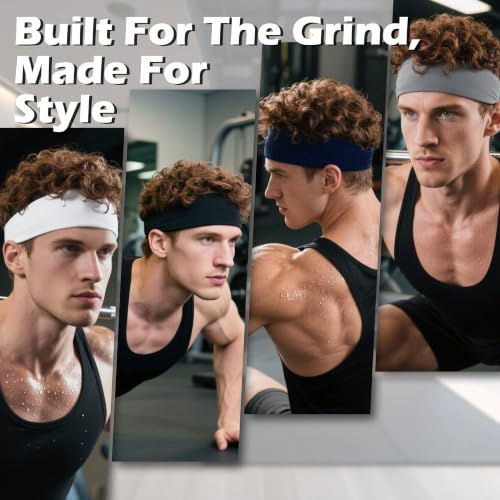 Image of Headbands for Men 6PCS, Summer-Exclusive Lightweight Hair Men Head Bands