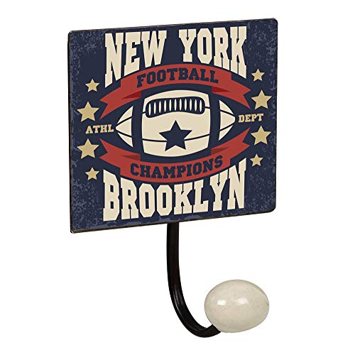 PERCHA Pared Vintage Gancho Porcelana FOOTBALL