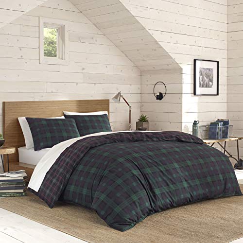Eddie Bauer Home - King Comforter Set, Cotton Reversible Bedding With Matching Shams, Stylish Plaid Home Decor (Woodland Tartan Green, King) #TOP1