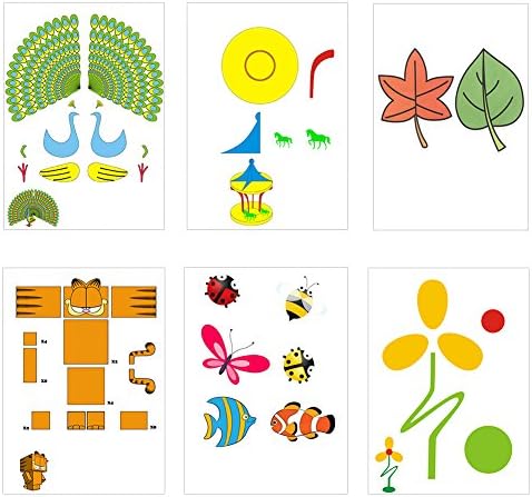 20pcs 3D Pen Printing PaperTemplate Paper for 3D Printer Pen3D Pen Parts Painting Graffiti Mold Creative DIY Gift for Kids40 Cartoon Patterns