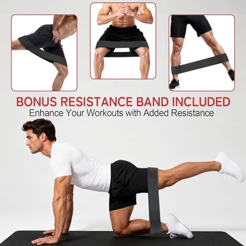 Pelvic Floor Exercise Devices 77 lb Adjustable Kegel Inner Thigh Exerciser and Hip Trainer Workout Equipment for Home Postpartum Recovery Women Men, with Band, Black by TINRIEF - Image 9