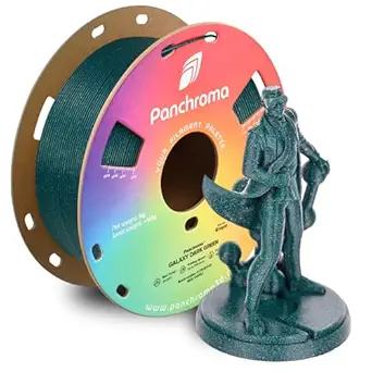 Polymaker Panchroma Galaxy PLA Filament 1.75mm, Galaxy Dark Green 3D Printer PLA Filament 1kg - Twinkling 3D Printing Filament, Dimensional Accuracy +/- 0.03mm (0.6mm Nozzle Required)