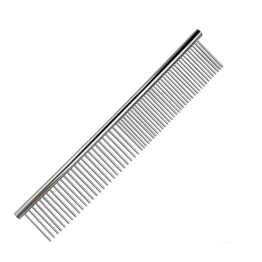 JUDEE Pet Rounded Teeth Stainless Steel Pet Hair Grooming Flat Comb for Dogs, Cats, Rabbits and Birds, Small (6 Inch) (B0CY2MY9ZZ) Amazon Price History, Amazon Price Tracker