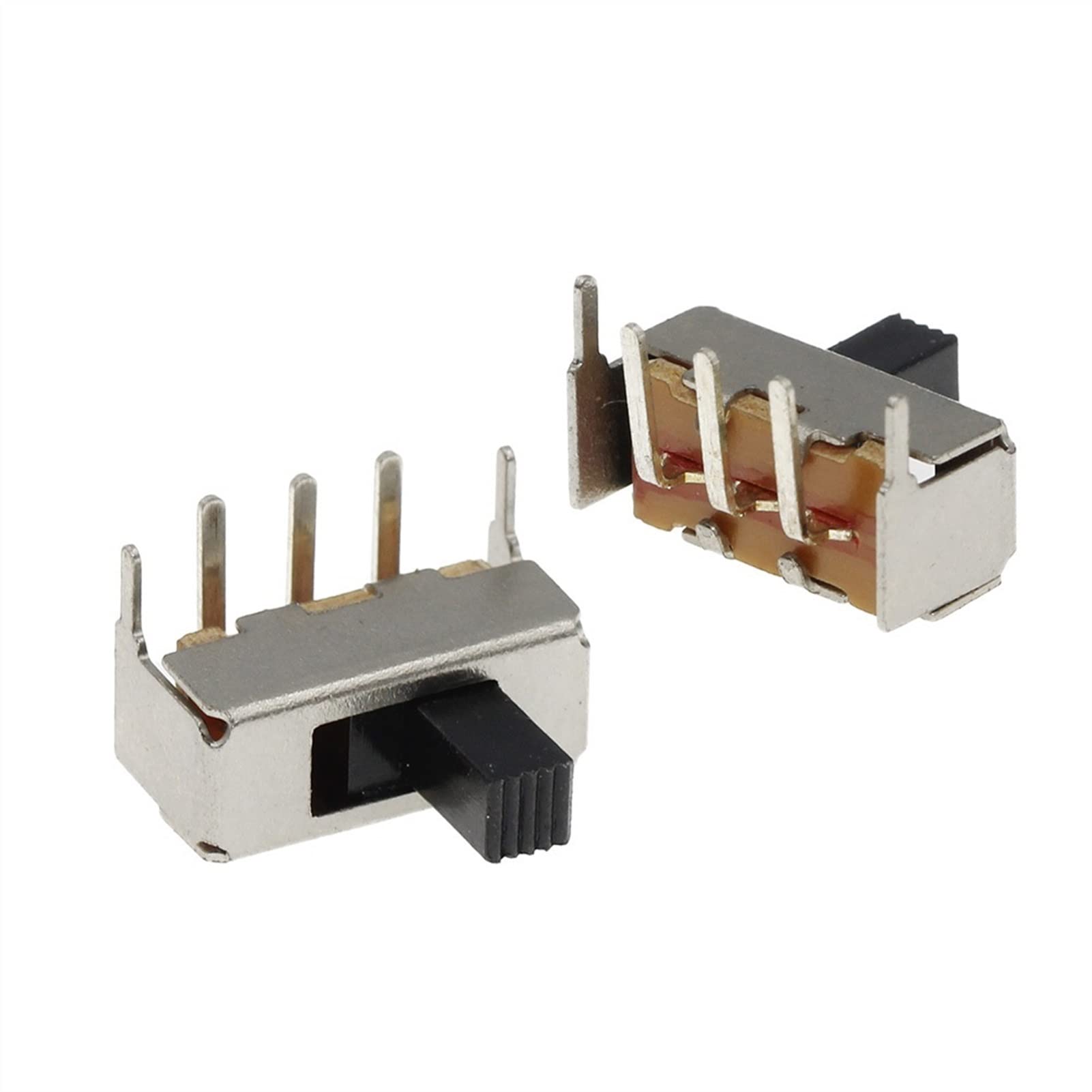 JFQOWCMP Micro Switch 10PCS SS12F23 SS12F23VG5 0.5A 50V Toggle Switch 3PIN 1P2T 90 Degree Curved Needle Slide Switch Handle high 5mm