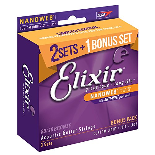 Elixir Nanoweb Guitar Strings - Les Beatles, Paul McCartney, John Lennon, RIngo Starr, George Harrison Elixir Nanoweb Guitar Strings