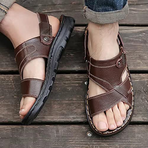 Vkvwiv Mens Slip On Sandals Adjustable Strap Men Sandals Athletic Summer Beach Slipper Slides Shoes Outdoor Hiking Thong Flip #TOP2