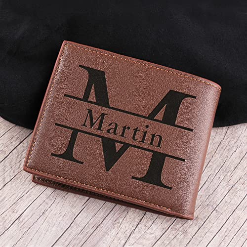 awofer Custom Wallets for Men Personalized Wallets Engraved Wallet, Leather Photo Wallet for Men, Perfect Gifts for Husband,Dad,Son,BF,Friend3
