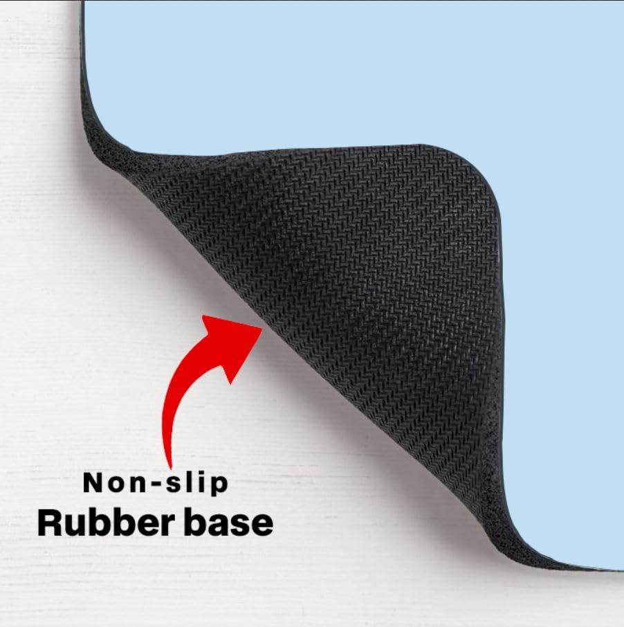 Image of ON TREND Premium Extended Mouse Pad, Large Premium Desk Mat Anti Skid Rubber Base for Desktop Laptop PC Office Gaming (Size- 23 X 11 x 0.12 Inch) (Light Blue)