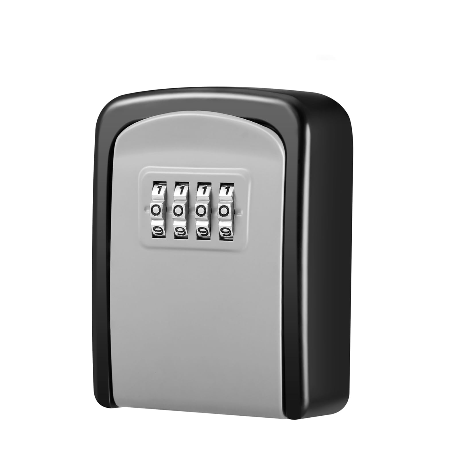 LOFICOPERKey Lock Box for Outside, 4 Digit Combination Lockbox, Wall Mount Key Safe Lock Box with 5 Keys Capacity, Waterproof Design, for Indoor, Outdoor, Gate, Store