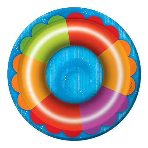 Creative Converting 8 Count Paper Dessert Plates, Water Fun