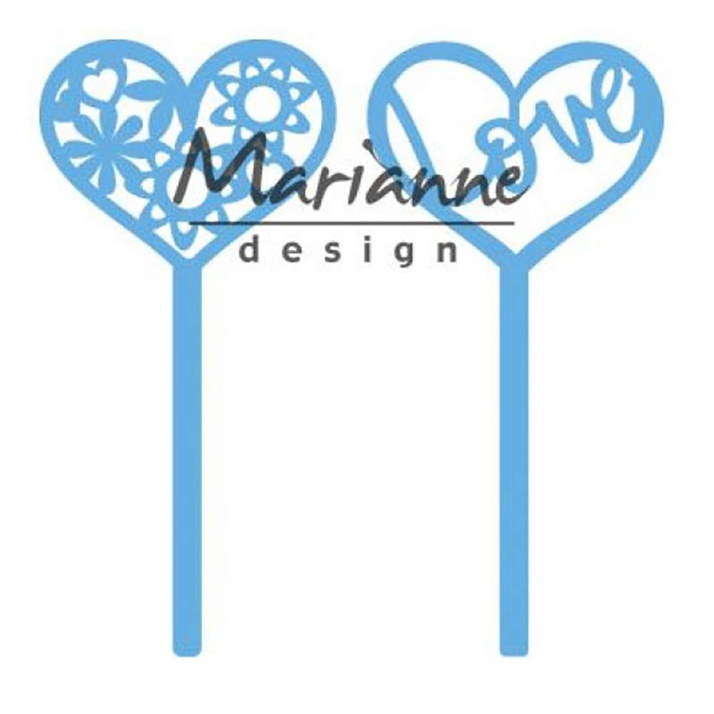 Marianne Design Creatablesheart pins Set of 2, for Die Cutting and Embossing Paper Crafts, Blue Clair