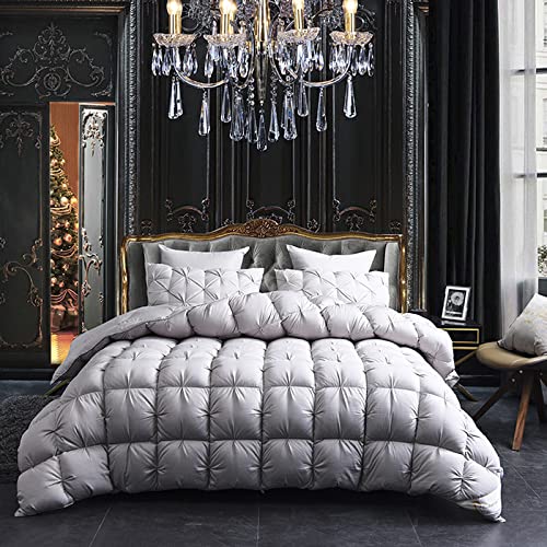 Cactuso edredon nordico Cama 180,Edredón de plumón edredón de plumón de Ganso Blanco edredón de Invierno Doble edredón de plumón de Pato retorcido,El 150x200cm 2500g,D