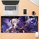 Genshin Impact Fischl Bow and Arrow Anime Mouse Pad, 800x300mm Laptop Desk Pad, Surface Wear Protection Durable Large Office Home Mouse Pad, Birthday Present (Color : 800300mm, Size : 4mm)