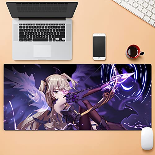 Genshin Impact Fischl Bow and Arrow Anime Mouse Pad, 800x300mm Laptop Desk Pad, Surface Wear Protection Durable Large Office Home Mouse Pad, Birthday Present (Color : 800300mm, Size : 4mm)