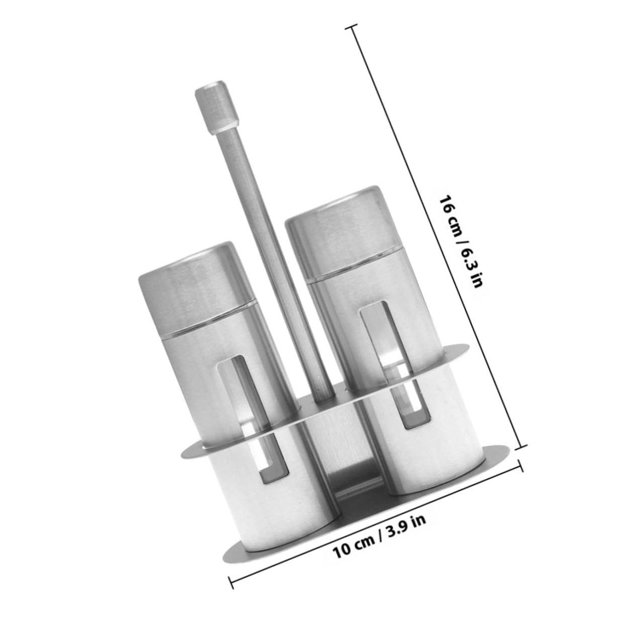 3 Stück Salz und Pfeffer Streuer aus Edelstahl und Acryl Gewürzglas mit Deckel für Barbecues und Picknicks Praktischer Küchengewürz Organizer