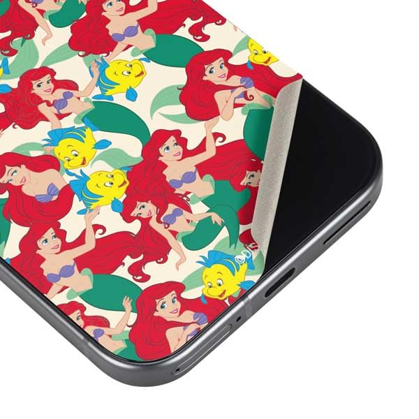 Skinit Decal Phone Skin Compatible with Google Pixel 9a - Officially Licensed Disney The Little Mermaid Ariel and Flounder Pattern Design