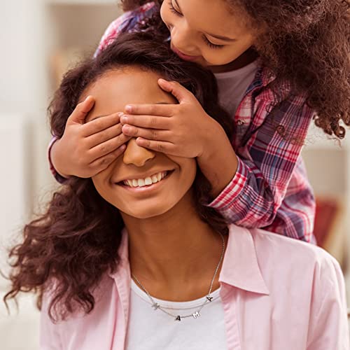 MILACOLATO Mother's Day Gifts 925 Sterling Silver Mama Necklace 14K White Gold Plated Mom Necklaces for Mom New Mum Grandma Women Wife 6