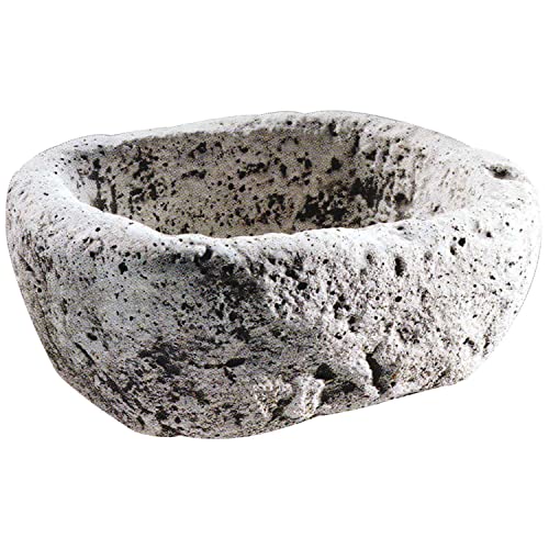 FRANKYSTAR Fioriera in pietra antica rifinita a mano. Vaso da giardino per piante e fiori in pietra naturale ed ecologica