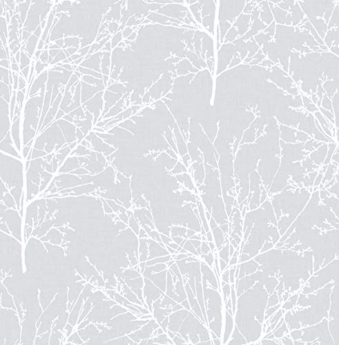 NextWall Tree Branches Peel and Stick Wallpaper (Daydream Gray) NextWall Tree Branches Peel and Stick Wallpaper (Daydream Gray)