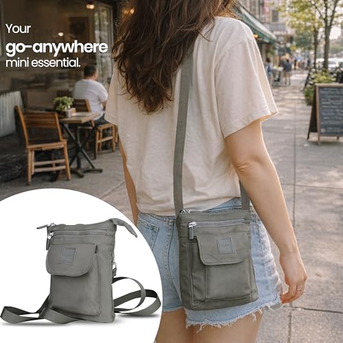 Image of Storite Women's Mini Crossbody Sling Bag Nylon | Lightweight Small Shoulder Bag for Daily Essentials, Travel & Casual Outings | Women's Handbags & Bags