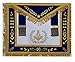 Masonic Master Mason Apron Navy Blue Gold Embroidery with Fringe