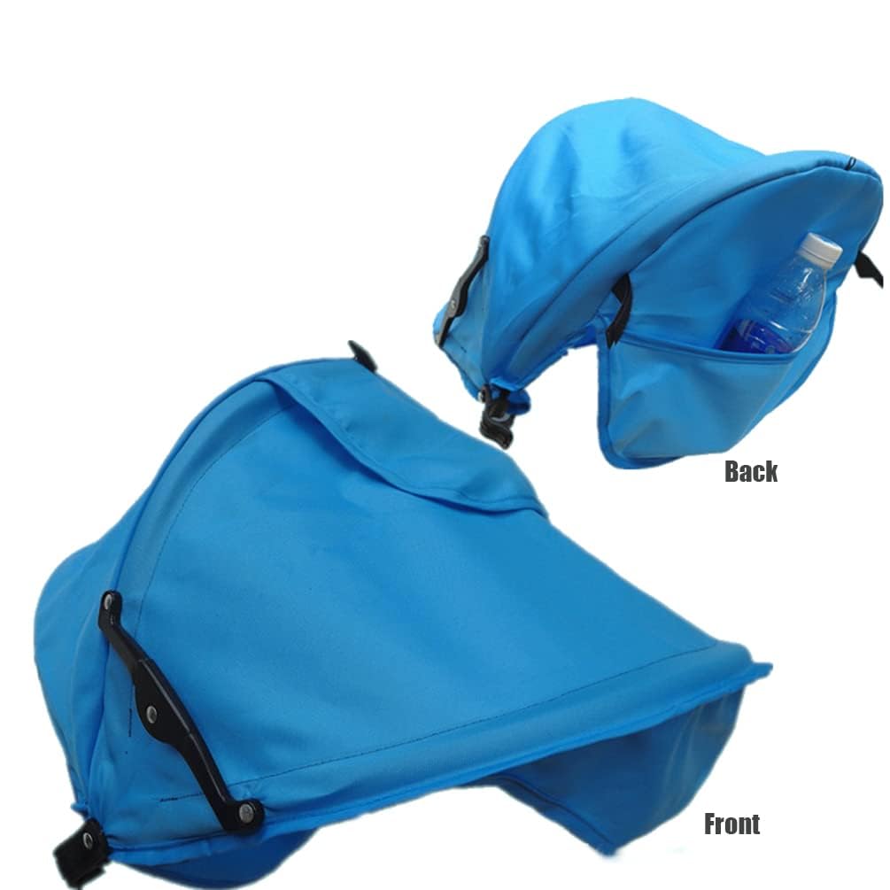Parasol universal para cochecito de bebé, toldo para cochecito de bebé, sombrilla con bolsillos, malla para ventana, cochecito (azul)