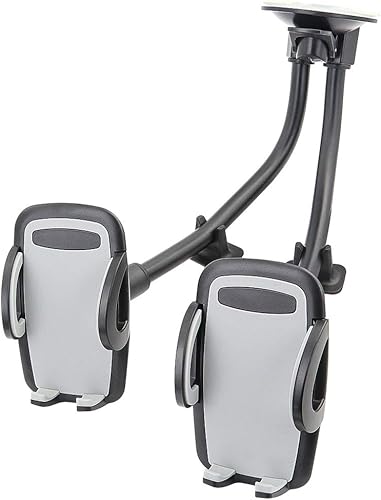 Kolasels Soporte de teléfono dual para coche, soporte de teléfono para parabrisas de camión  tablero compatible con iPhone 11XsXrX8 Plus876, Samsung