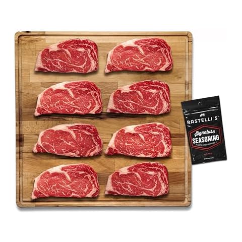 Rastelli's Black Angus Beef Ribeye Steaks (8 ct) 9 oz Portions, 4.5 lbs. Total Cover