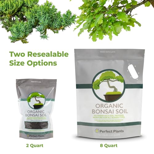 Bonsai Soil by Perfect Plants - 8qts. Premium All-Purpose Mix | Perfect for Several Bonsai Tree Plants | Made in Small Batches in The USA