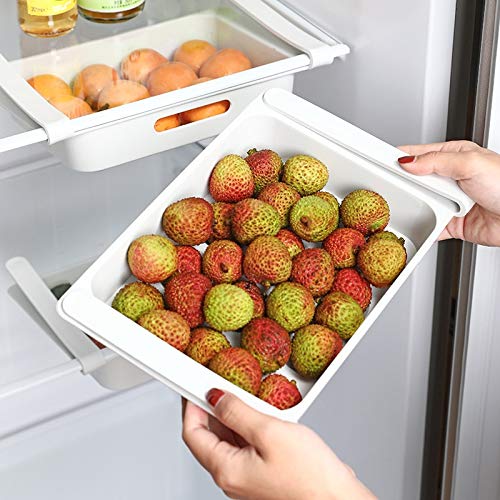 Caja de almacenamiento para frigorífico, huevos, contenedor de almacenamiento, espaciador fresco, organizador de almacenamiento de cocina (8 unidades)