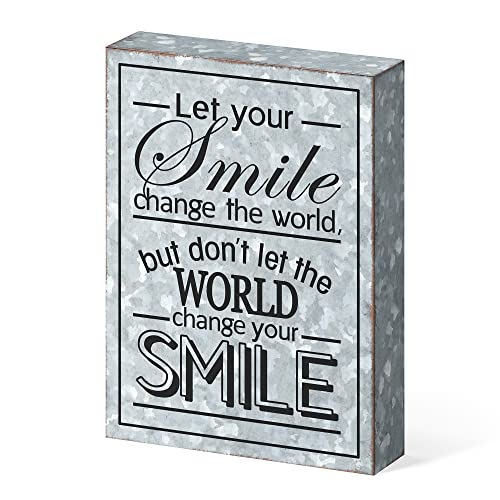 Barnyard-Designs-Wooden-Box-Sign-Motivational-Desk-Decor-Inspirational-Office-Desk-Decorations-for-Women-Office-Bathroom-Shelf-Decor-Your-Smile Barnyard Designs Wooden Box Sign Motivational Desk Decor Inspirational Office Desk Decorations for Women Office Bathroom Shelf Decor Your Smile