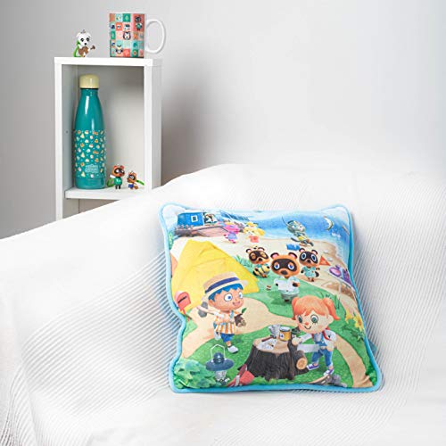 Hômadict Cojín Premium Animal Crossing - Cojín cómodo y Agradable de apretar - Diseño: Animal Crossing - Regalo para Ventilador y Apasionado Medidas 40 cm x 40 cm