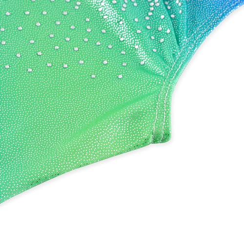 Leotards for Girls Gymnastics Toddler Dance Biketards Mermaid Unicorn Athletic Dance Wear Shiny Rainbow Blue Hotpink