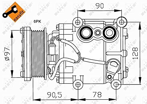Compressore Climatizzatore NRF 32199 - Ricambio OE Con Olio PAG | Per Auto, Nuovo E Testato - Foto 2