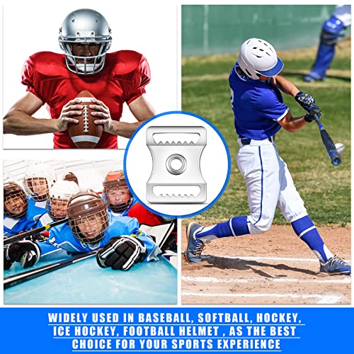 10 Pcs Stainless Steel Sports Helmets Buckle Helmet Chin Strap Adapter Football Helmet Repair Kit For Baseball Hockey Football #TOP6