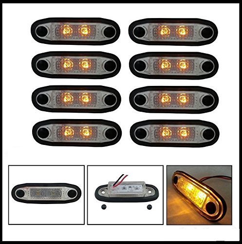 8 x, a led, colore luce: ambra, 12 v-barre per