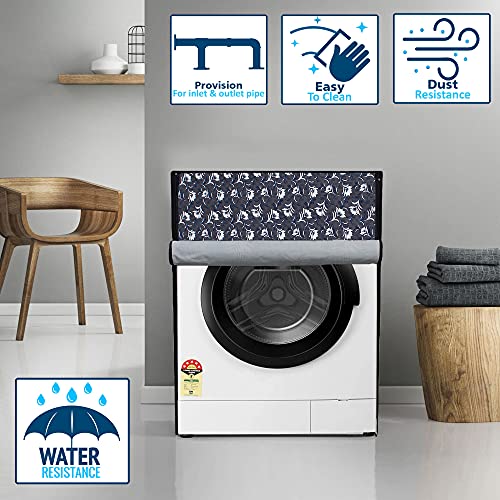 Image of Star Weaves Washing Machine Cover for IFB 8 Kg 5 Star Fully-Automatic Front Load Washing Machine Senator Plus SX - Waterproof & Dustproof Cover - FLCKUM05